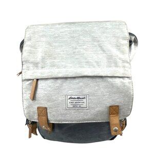 Eddie Bauer First Adventure Diaper Backpack Gray Tan Modern Design Travel
